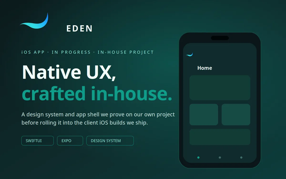 EDEN — in-house iOS project