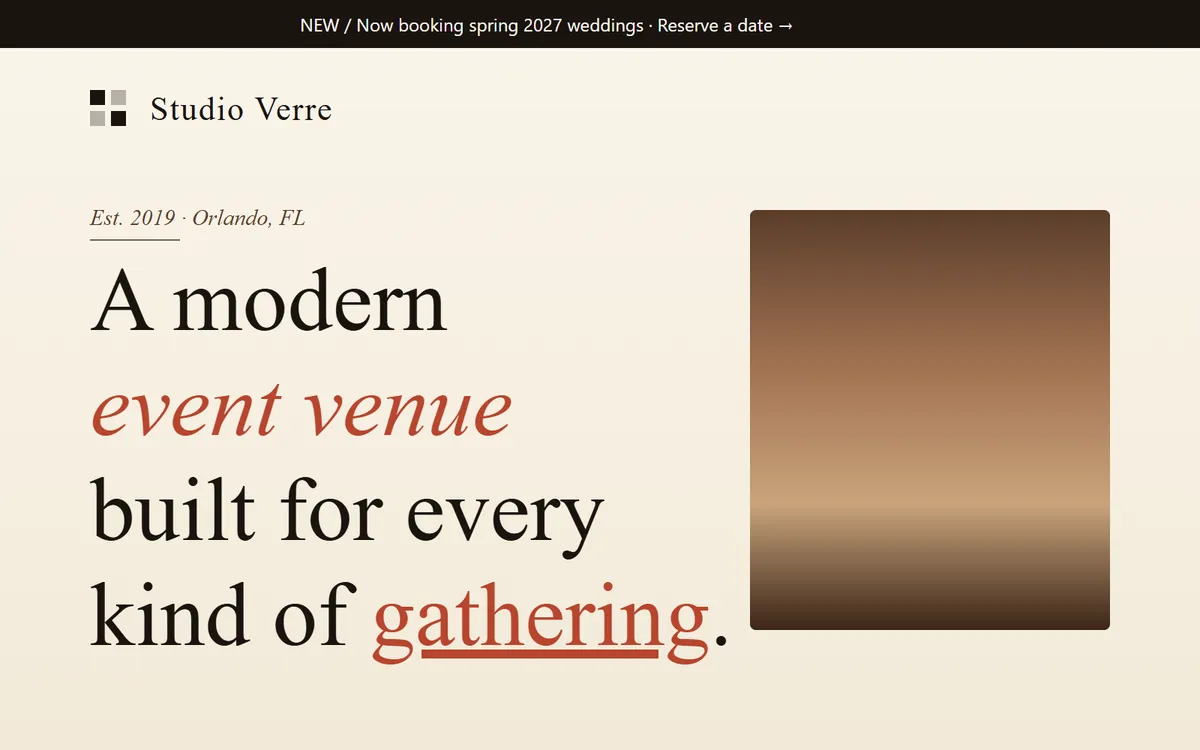 Studio Verre event venue